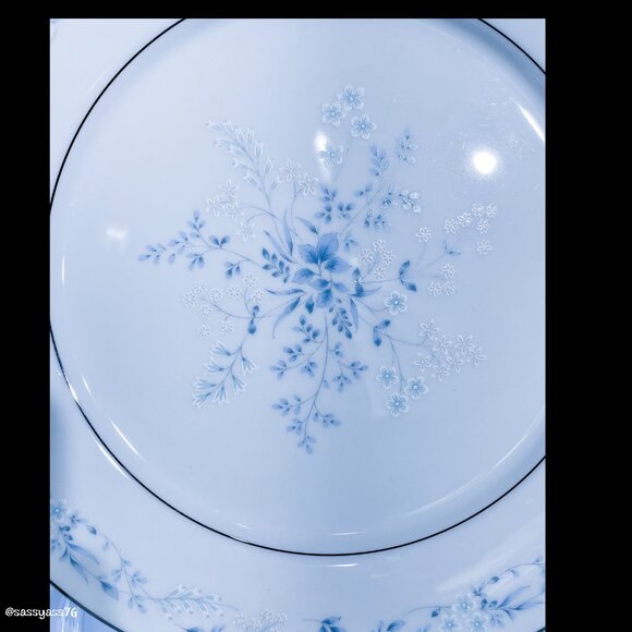 ▪️VTG▪️NORITAKE▪️Set of 2 CAROLYN Pink Blue Floral Platinum Trim Dinner Plates - Picture 2 of 5